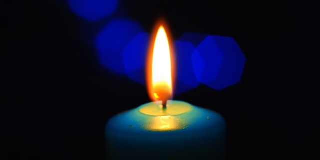 blue candle