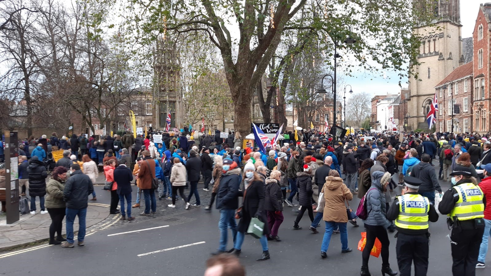 The crowds at todays protest