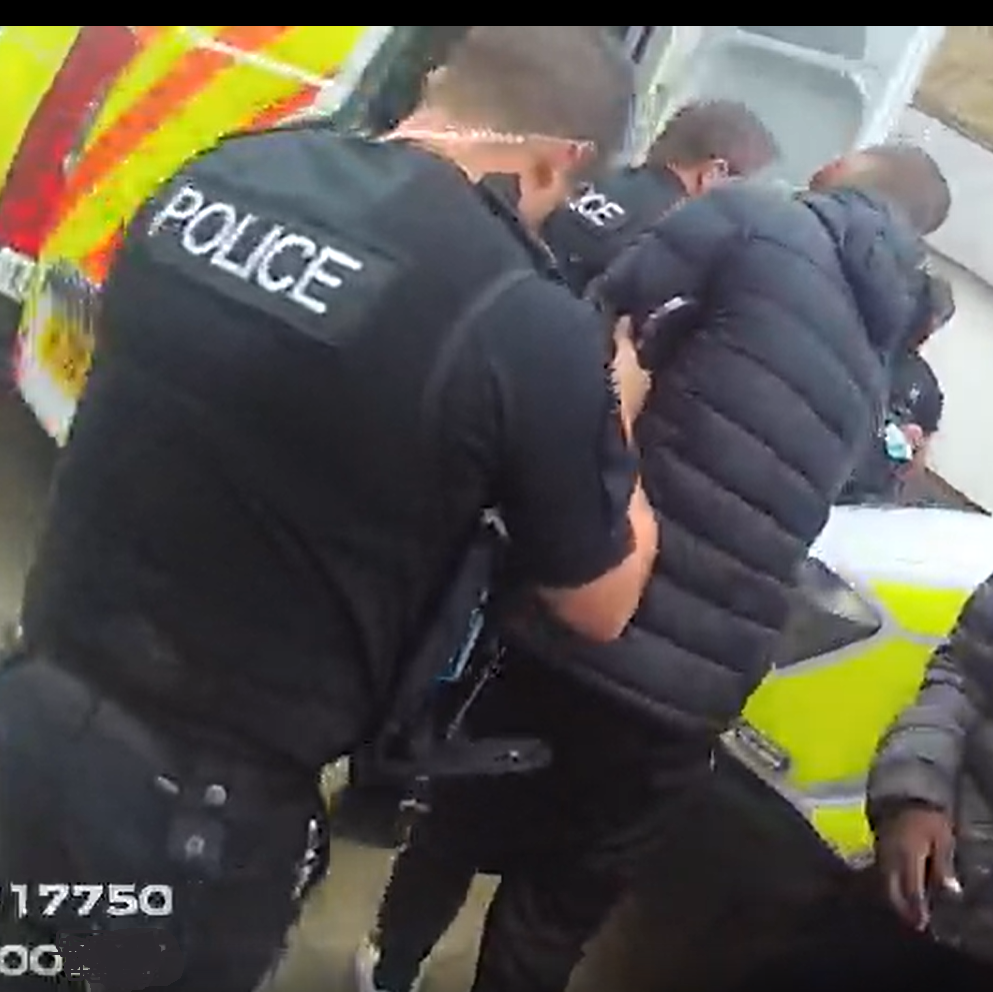 Police making an arrest