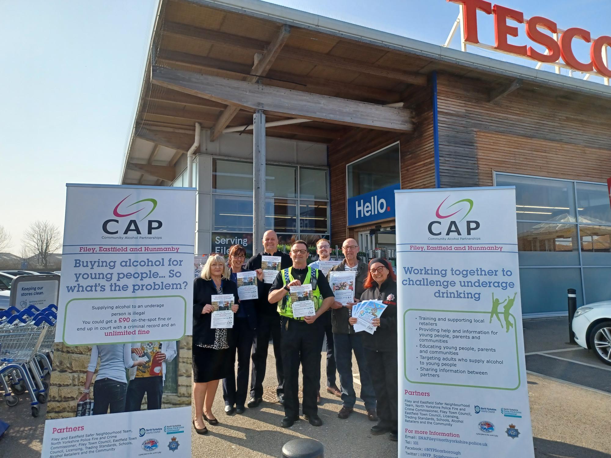 Community Alcohol Partnership (CAP) was launched in Filey, Eastfield and Hunmanby