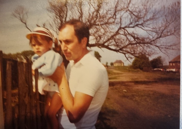A North Yorkshire Police Sergeant with her dad before he sadly died