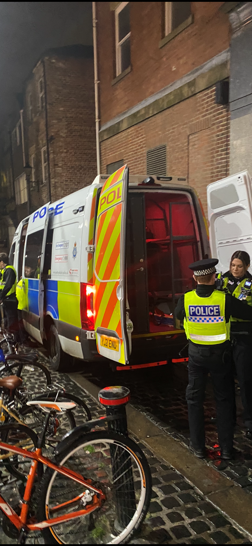 Police van in York