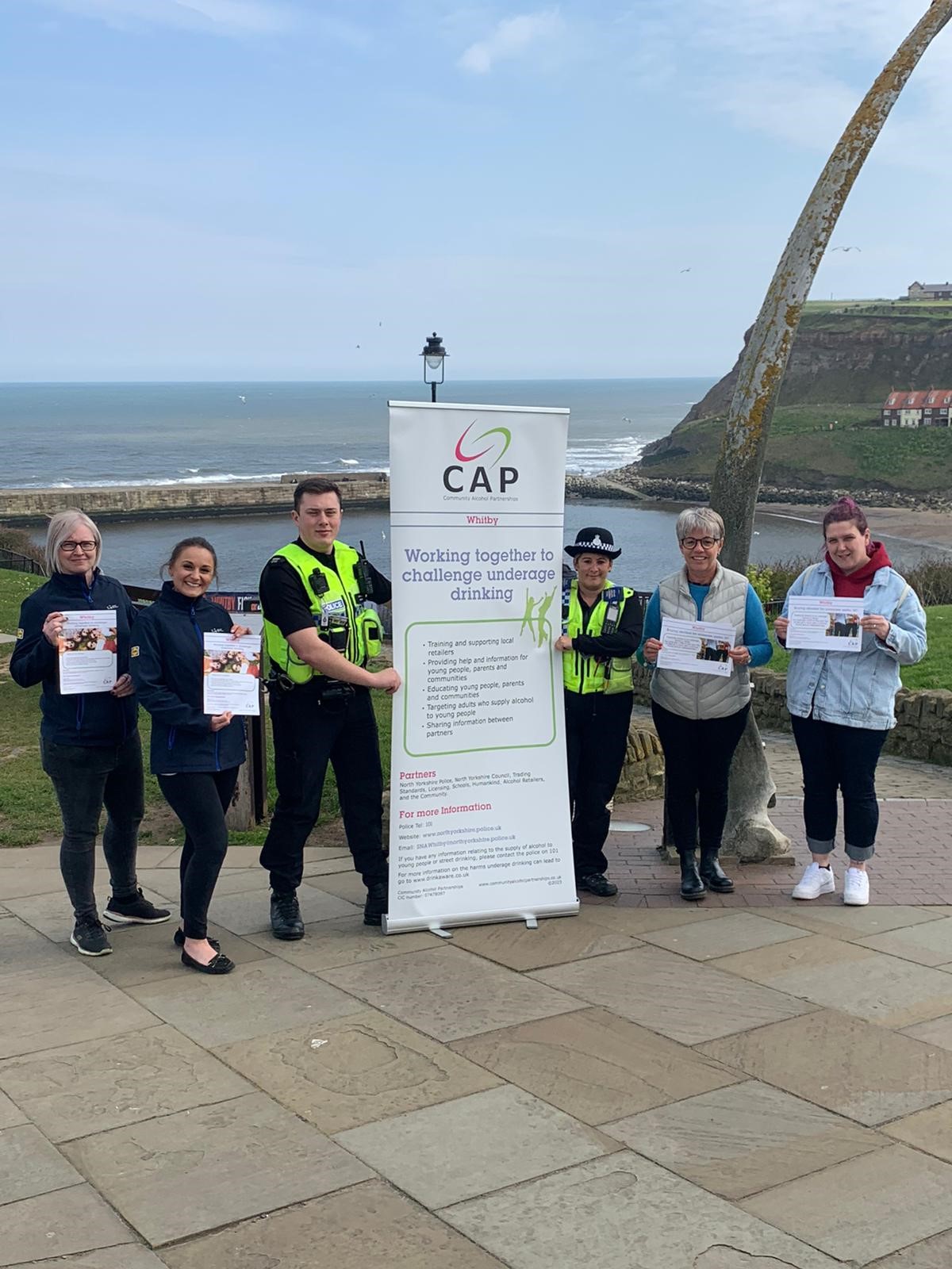 The lauch of the Whitby CAP involved representatives from the town’s Lidl store, North Yorkshire Police and The Dolphin hotel