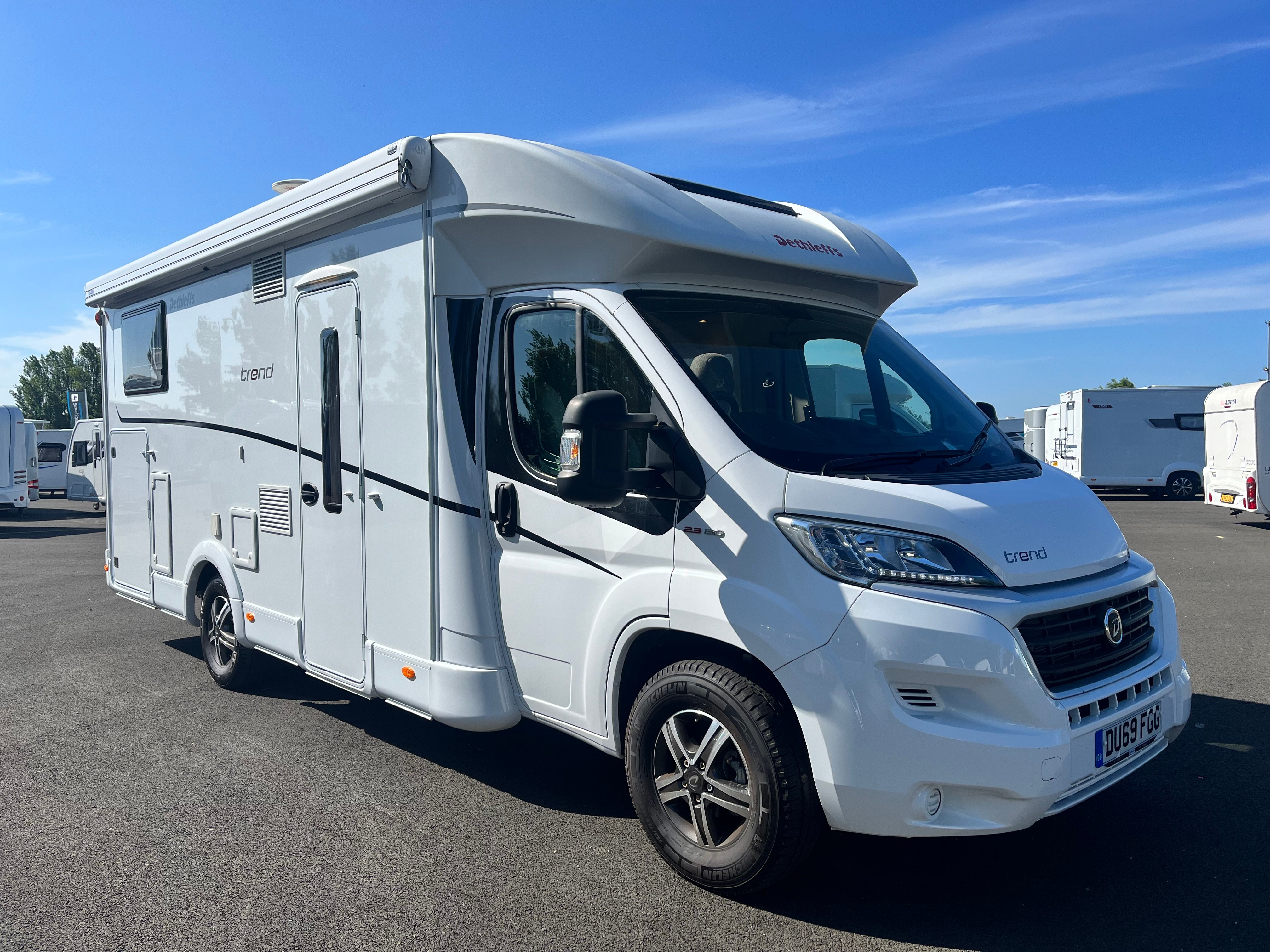 White campervan