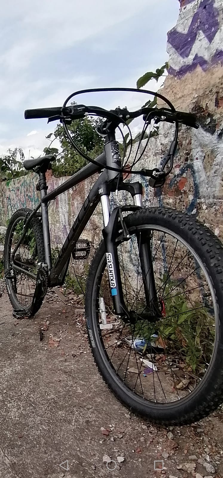 Black mountain bike