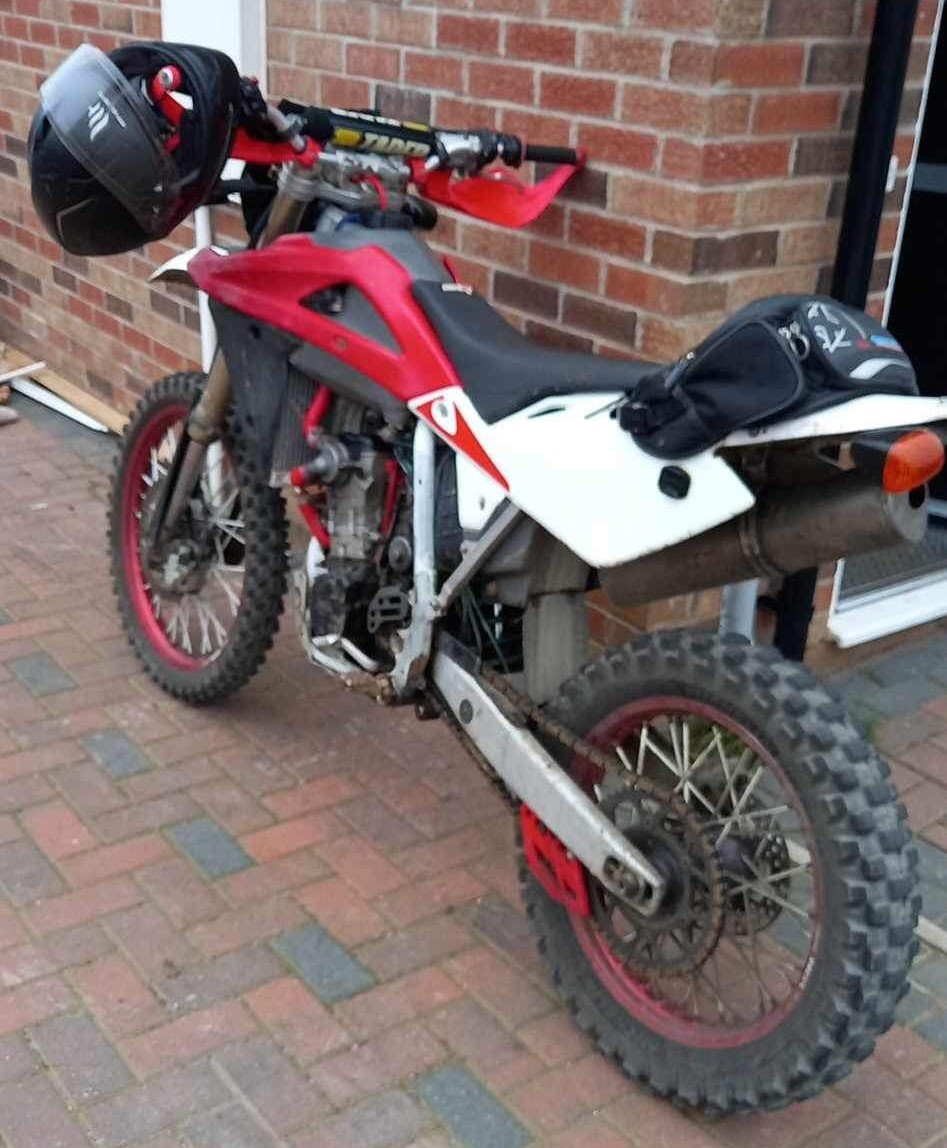 black and red motorbike