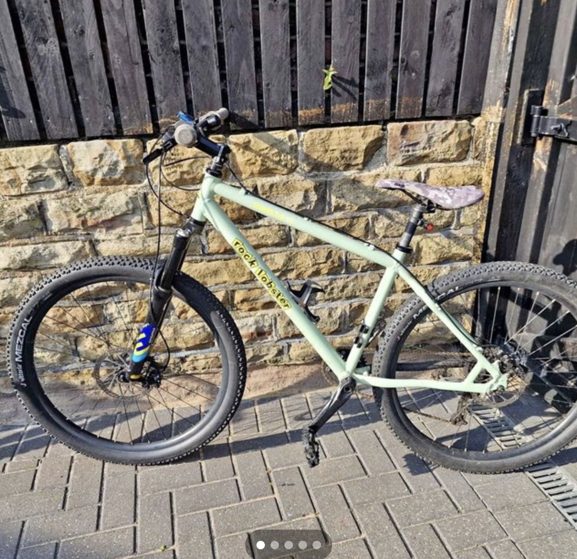 pale green Rock Lobster mountain bike 