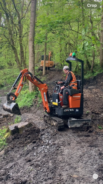 digger burglary in Harrogate 
