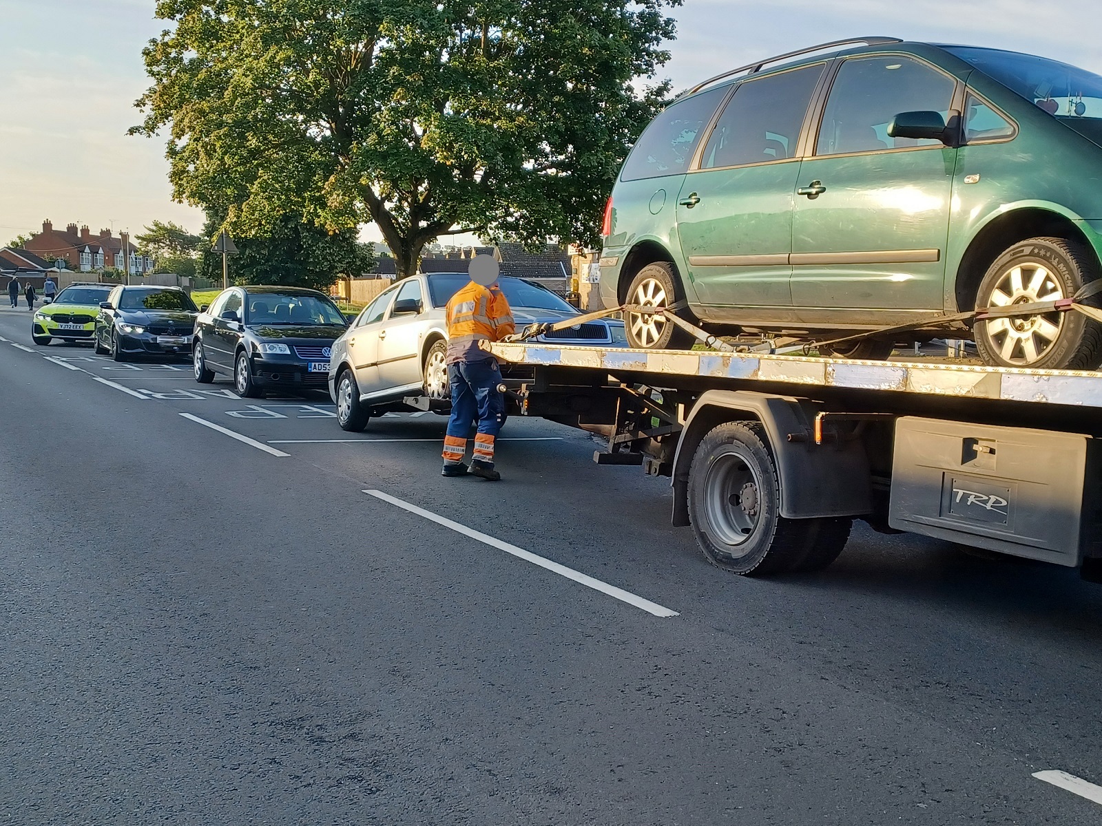 cars on a transporter
