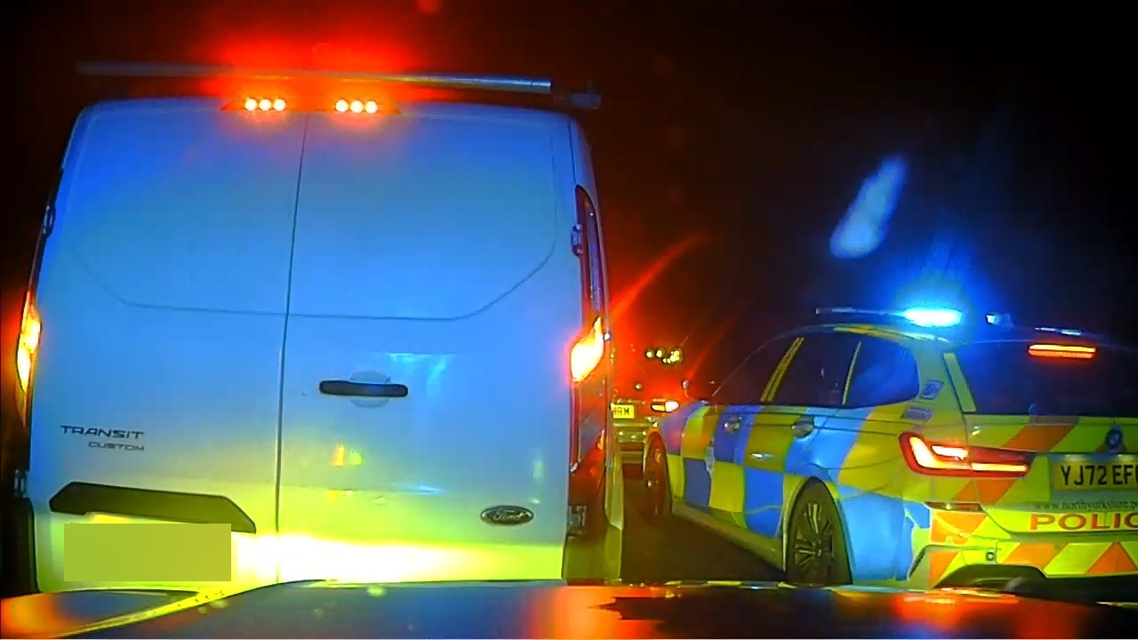 Stopped van