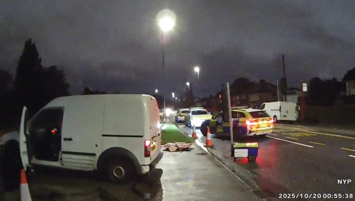 Van stopped