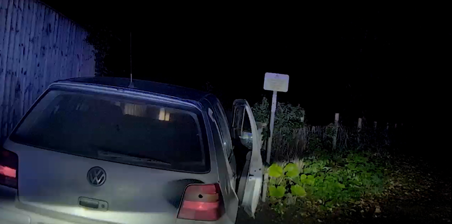 VW car stopped