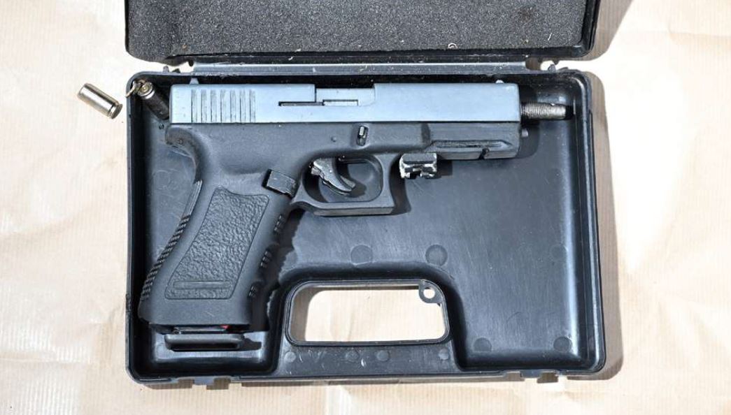 The firearm found by police
