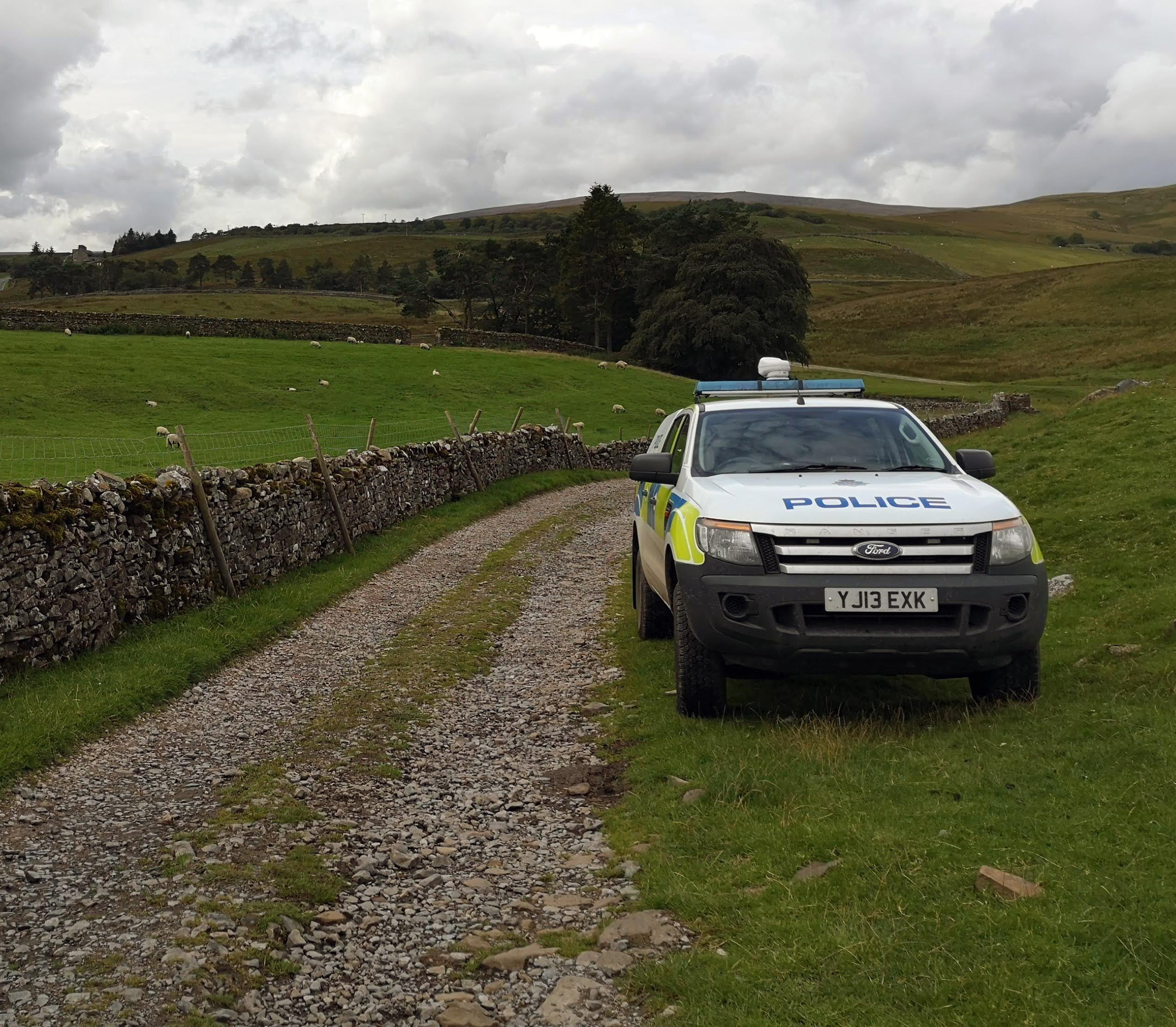 police vehicle on patrol