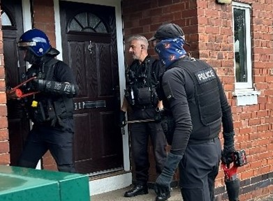 Officers executing a warrant