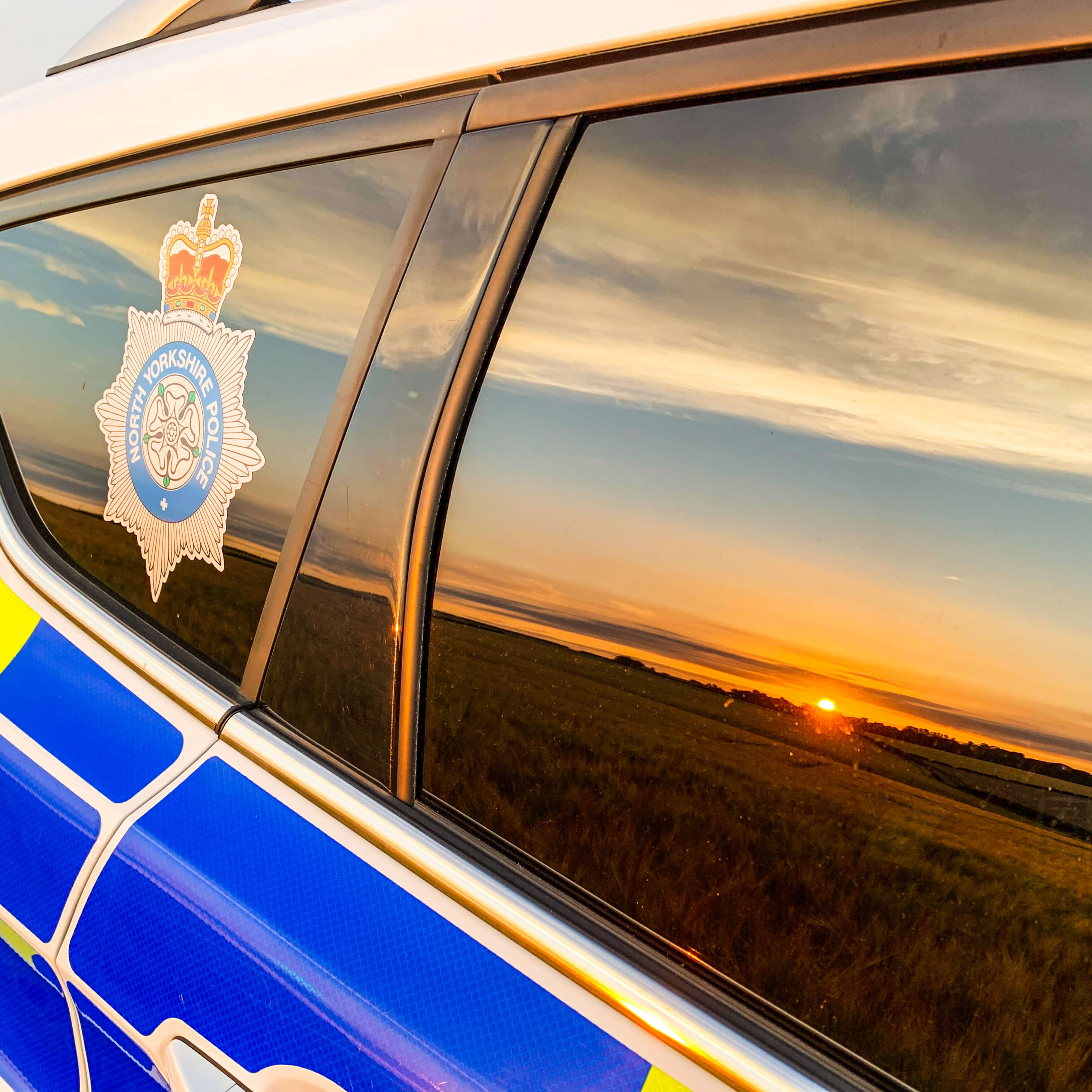 Police car window